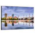 Springfield Skyline with Memorial Bridge Wall Art