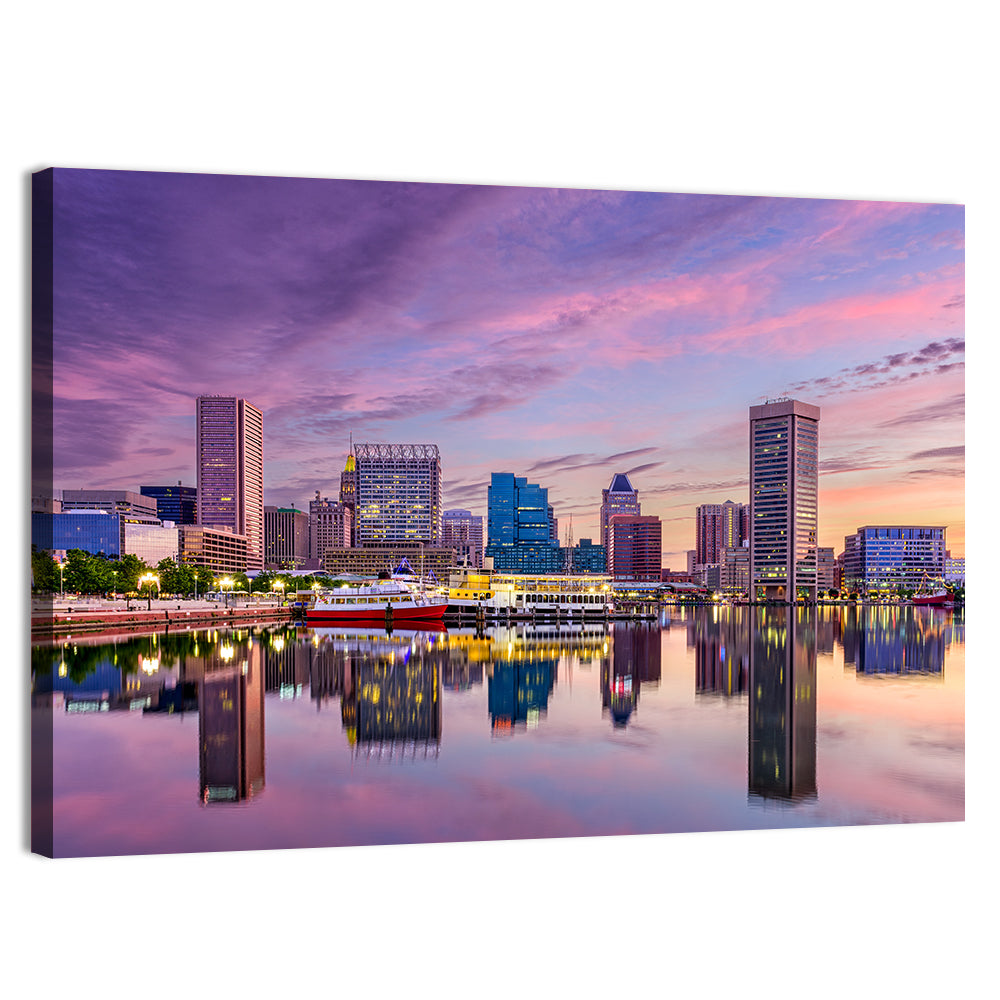 Baltimore Inner Harbor Skyline Wall Art