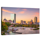 Boston Skyline at Sunset Wall Art