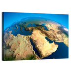 Satellite View of the Middle East Wall Art