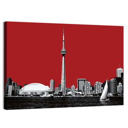 Toronto Cn Tower Silhouette Wall Art
