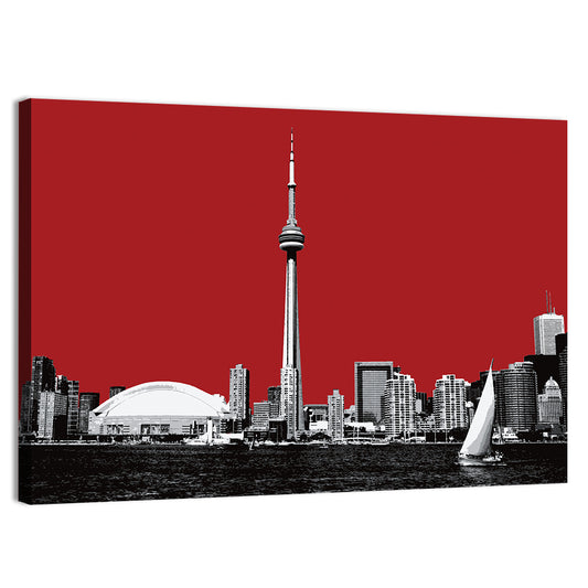 Toronto Cn Tower Silhouette Wall Art