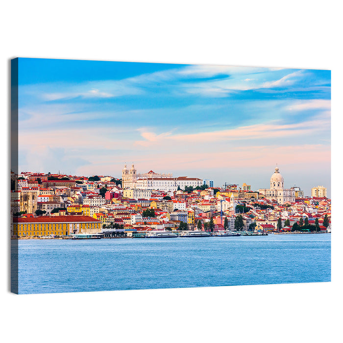 Lisbon Skyline with National Pantheon Wall Art as a canvas print