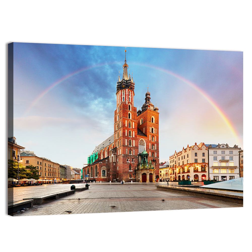 St. Mary's Basilica at Dusk, Krakow Wall Art