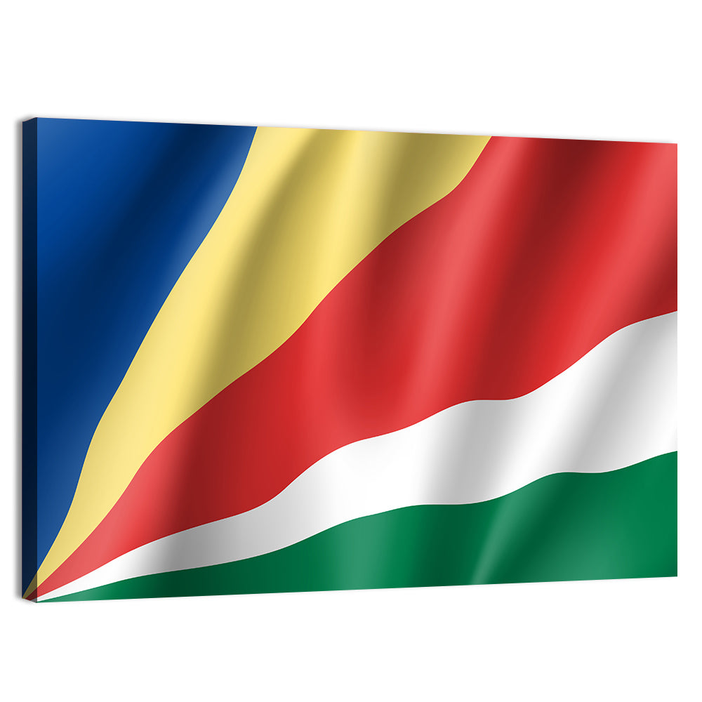 Seychelles Flag Wall Art, canvas print, landscape