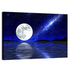 Moonlit Lake Reflection Wall Art