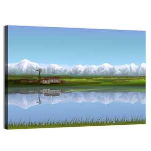 Alpine Lake Landscape Wall Art