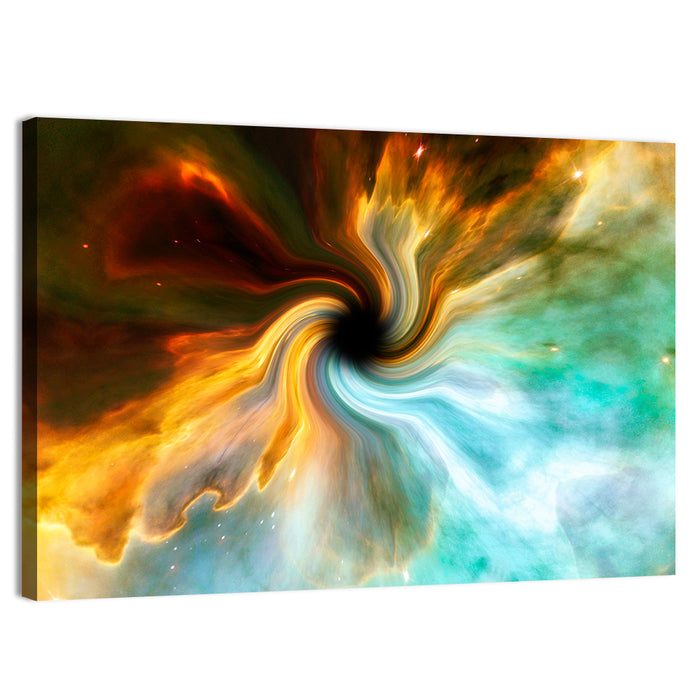 Black Hole Vortex Wall Art as a canvas print