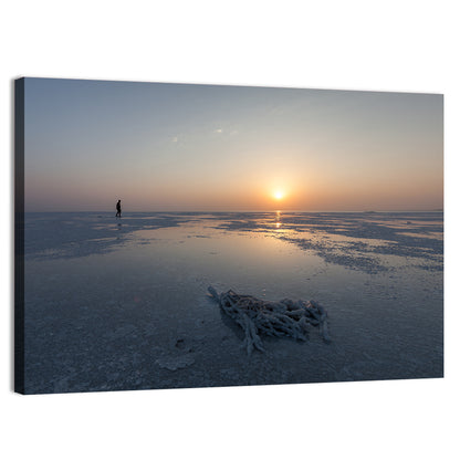 Danakil Desert Sunrise Over Lake Assal Wall Art