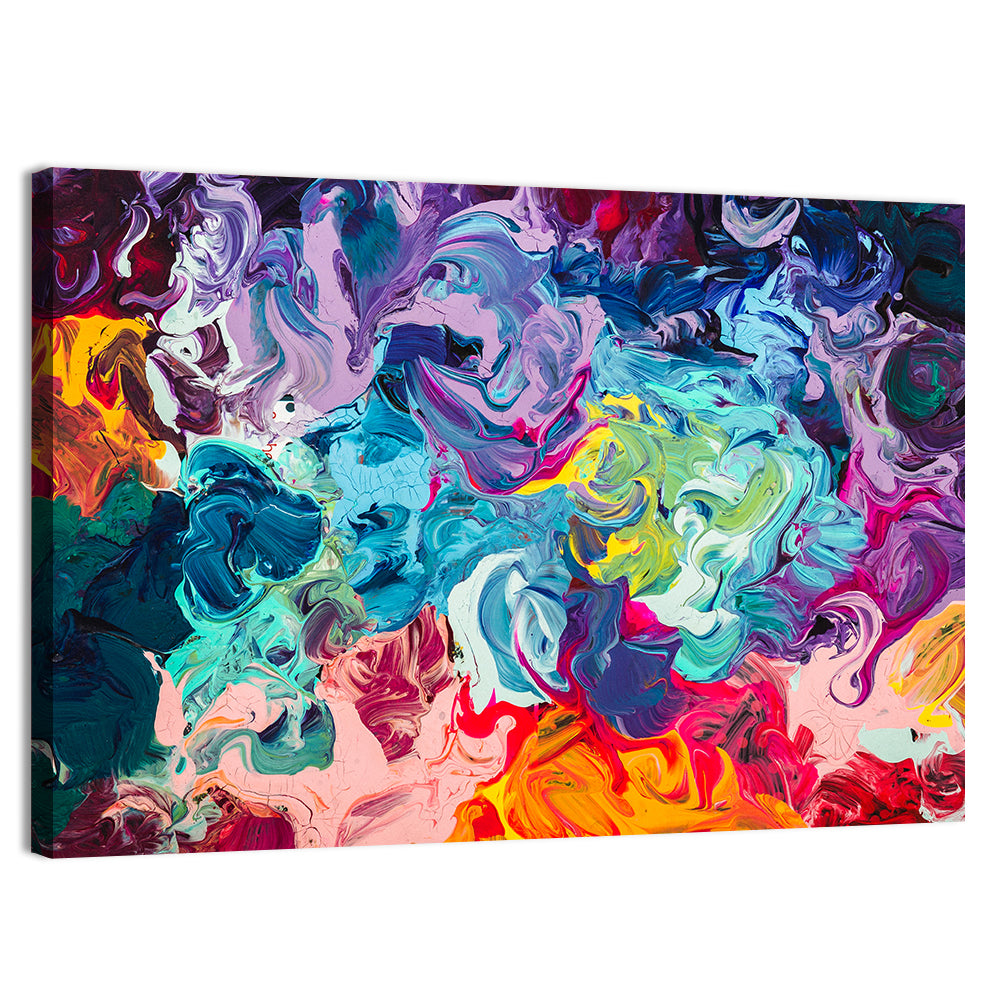 Vibrant Acrylic Swirls Wall Art