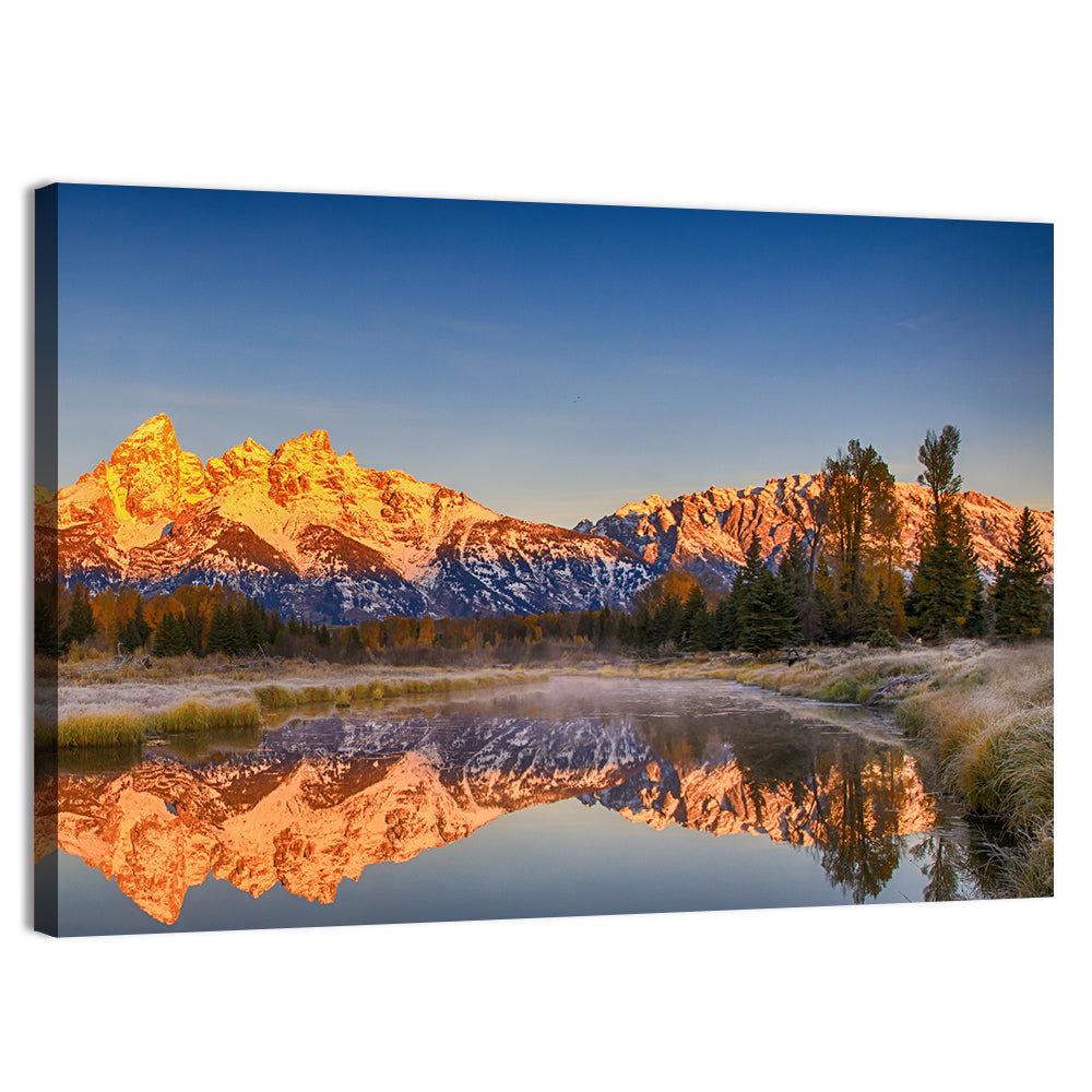 Grand Teton Sunrise Reflection Wall Art