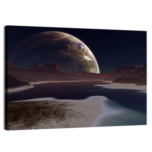 Alien Moonrise Wall Art