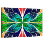 Stained Glass Fractal Floral Pattern Wall Art