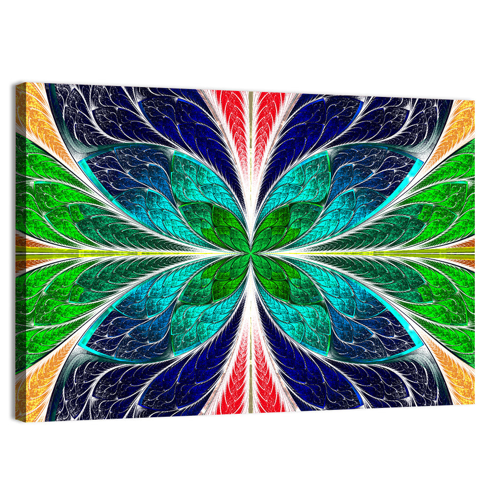 Stained-Glass Window Style Pattern Wall Art