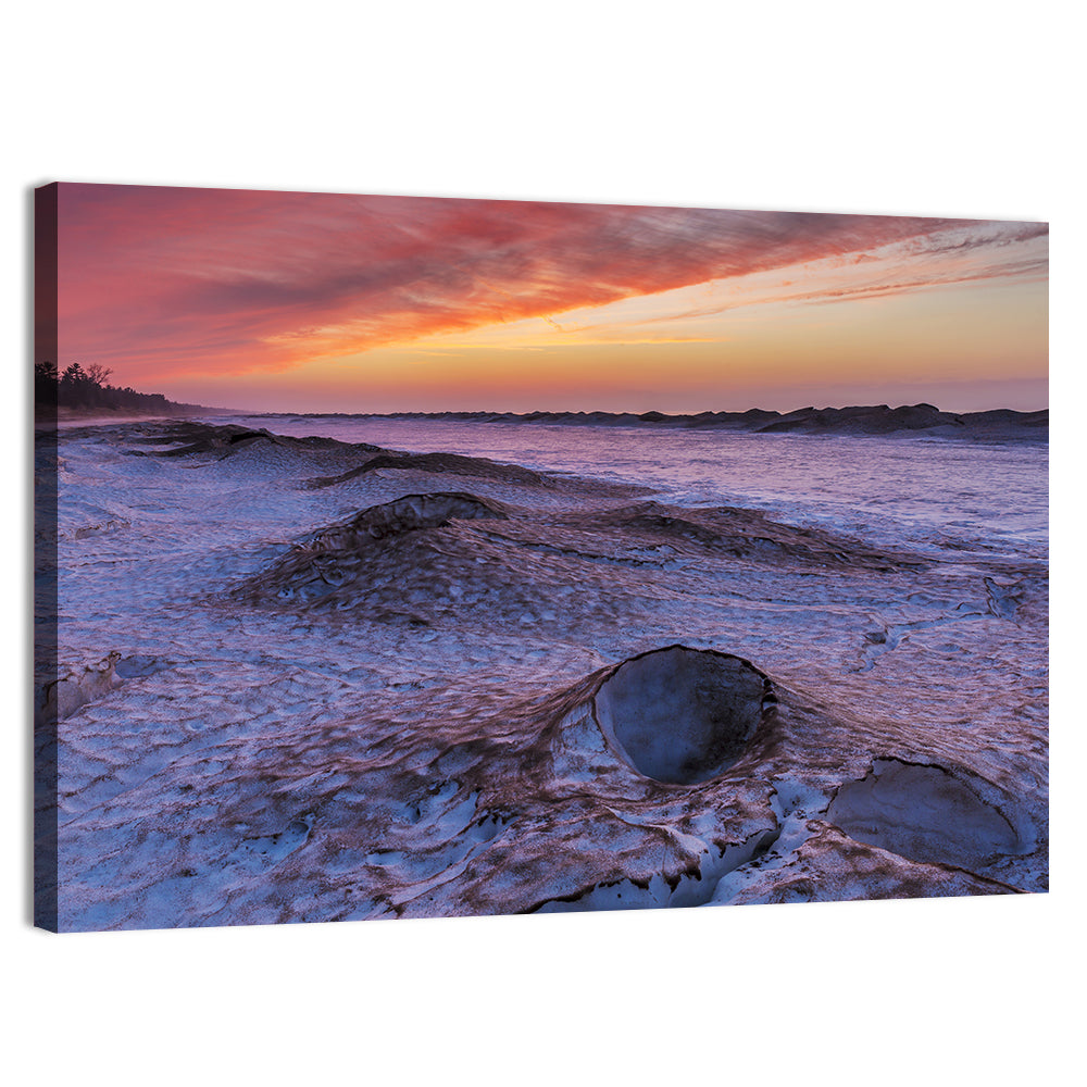 Lake Huron Twilight Shoreline Wall Art
