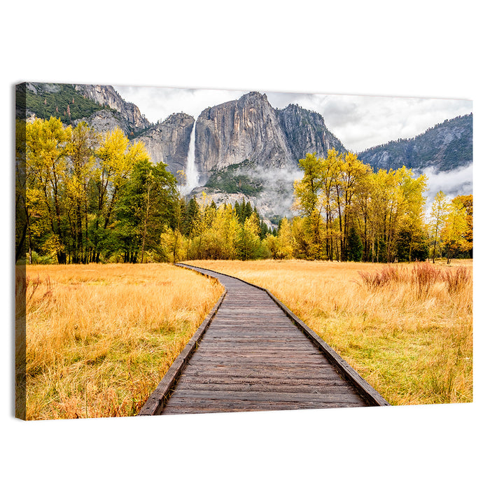 Yosemite Valley Boardwalk Wall Art as a canvas print