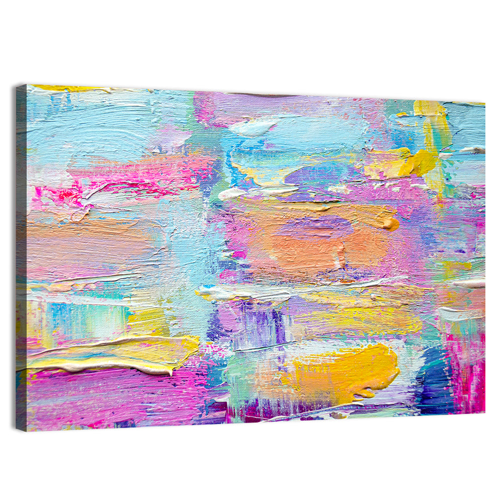 Vibrant Acrylic Brushstroke Abstract Wall Art