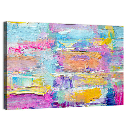 Vibrant Acrylic Brushstroke Abstract Wall Art