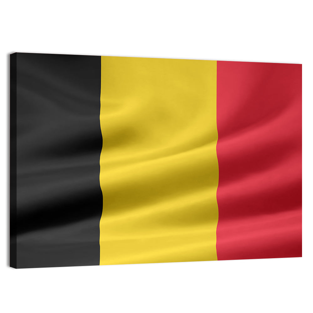 Waving Belgian Flag Wall Art