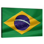 Brazil Flag with Ordem E Progresso Wall Art