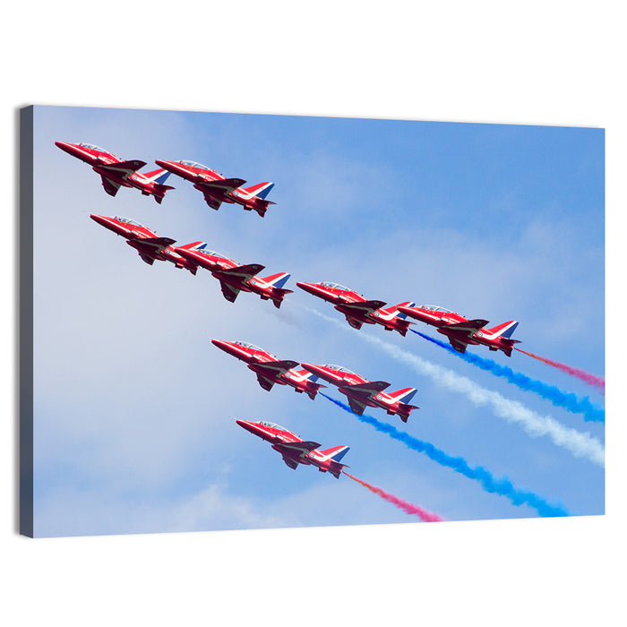 Dutch Nine-jet Formation Wall Art as a canvas print