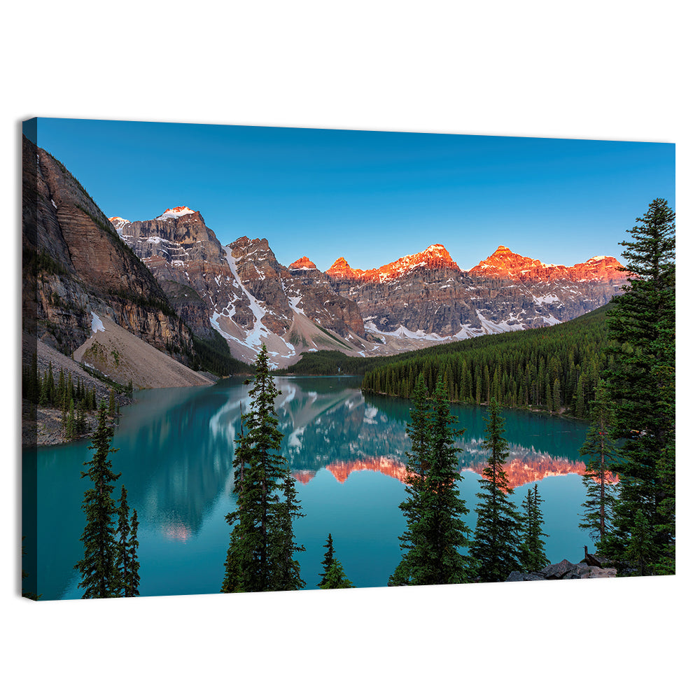 Sunrise at Moraine Lake Wall Art, canvas print, landscape