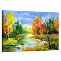 Winding Autumn Stream Wall Art
