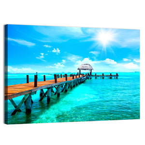 Jetty Near Cancun In Mexico Wall Art