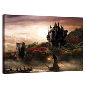 Castle Over Mystery Lake Wall Art