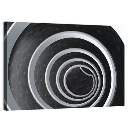Concentric Spiral Tunnel Wall Art