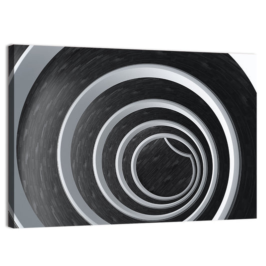 Concentric Spiral Tunnel Wall Art