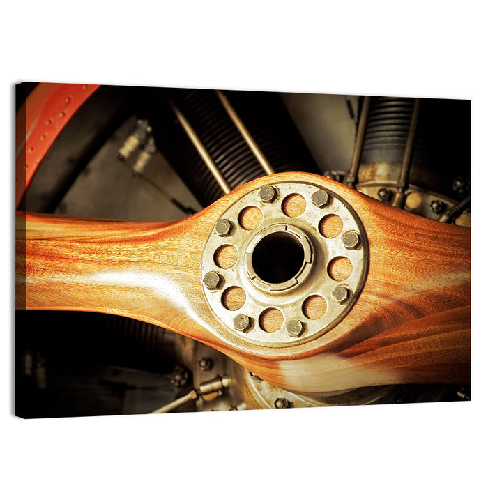 Vintage Wooden Propeller Wall Art as a canvas print