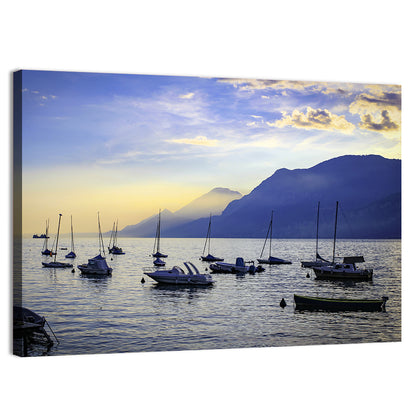 Lake Garda Harbor Sunset Wall Art