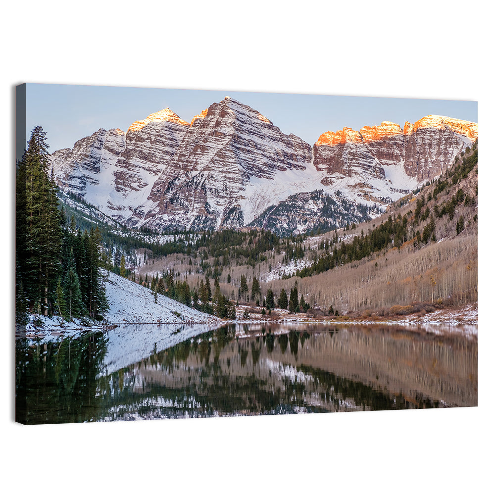 Maroon Bells Reflected on Maroon Lake Wall Art