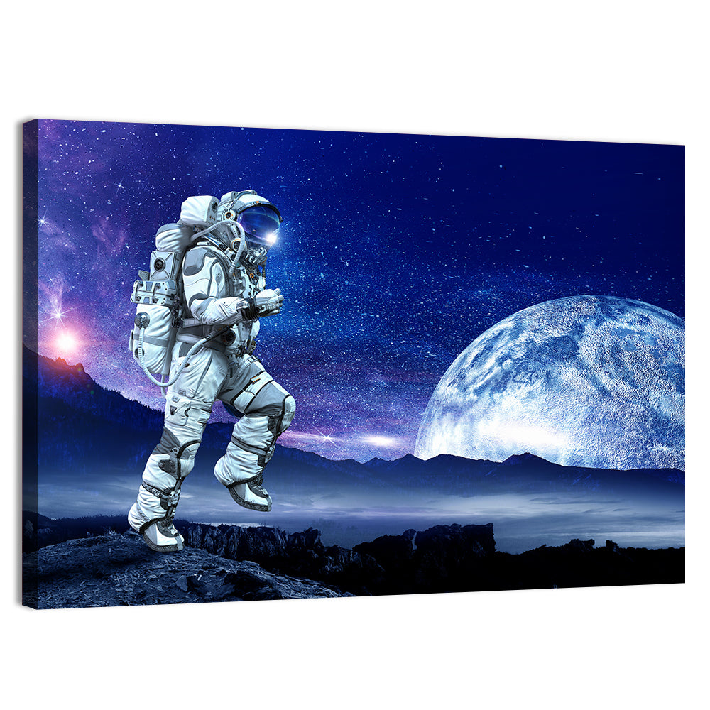 Running Astronaut Wall Art