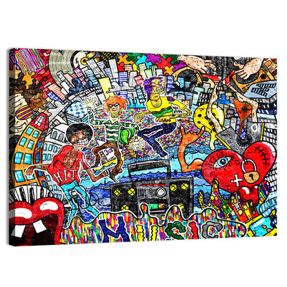 Urban Music Collage Wall Art