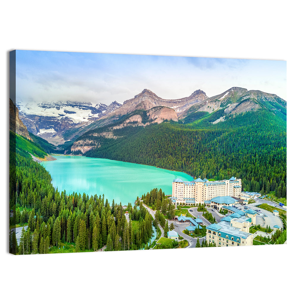 Lake Louise Aerial View Wall Art