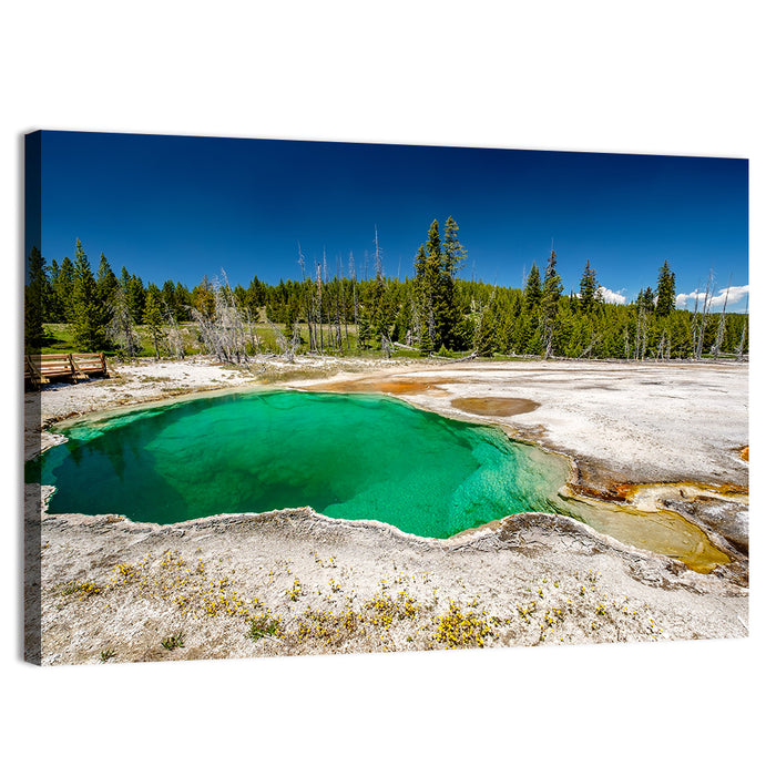 Abyss Pool in Yellowstone Wall Art as a canvas print