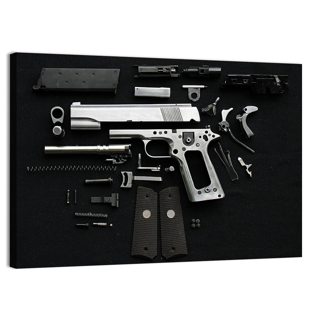Exploded Pistol Study Wall Art