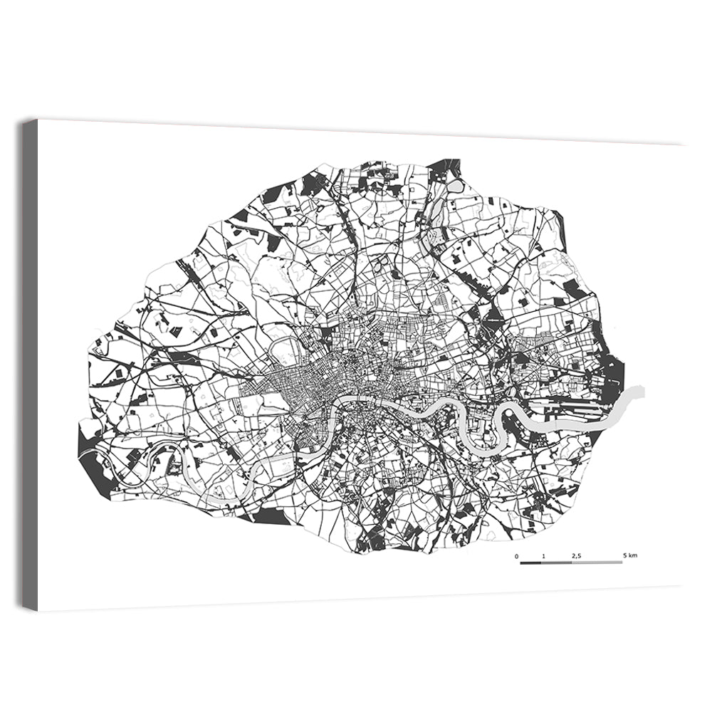 London City Map Wall Art