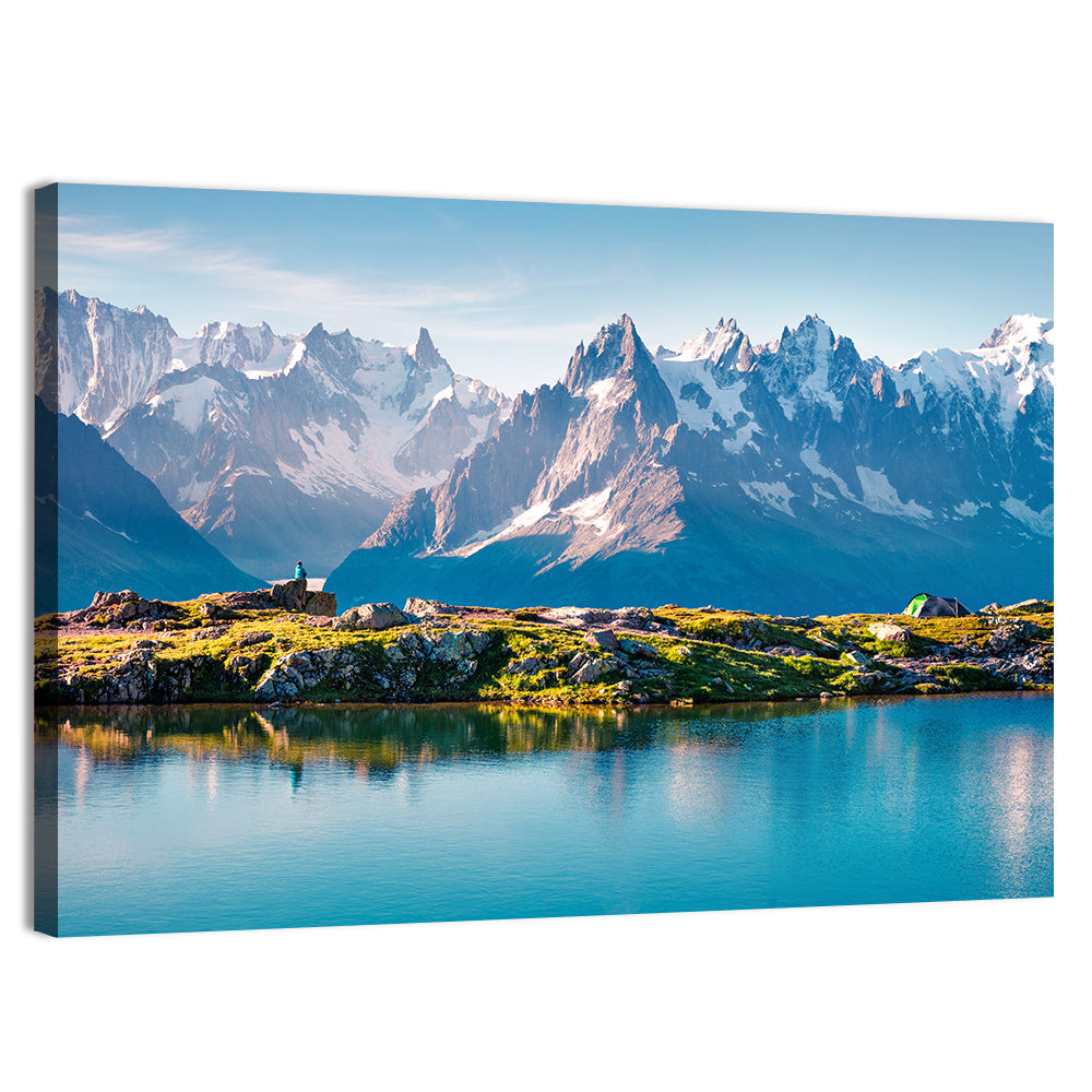 Snowcapped Mountain Lake Wall Art