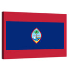 Guam Flag Emblem with Palm and Boat Wall Art