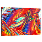 Layered Exotic Feathers Wall Art