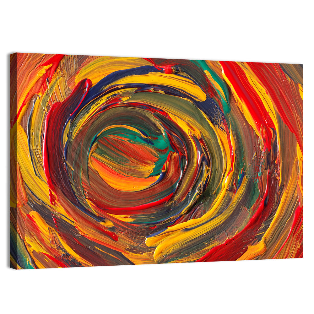 Vibrant Spiral Vortex Abstract Wall Art, canvas print, landscape
