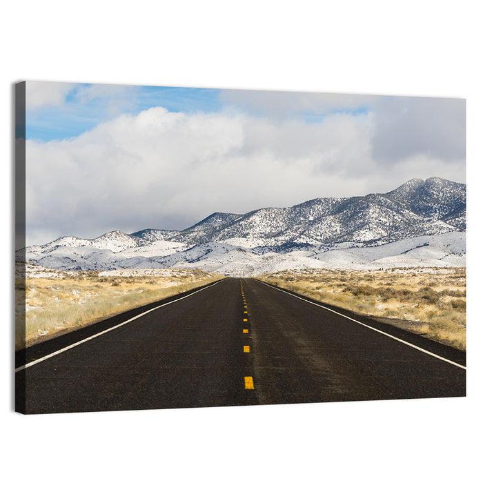 Great Basin Central Nevada Highway Wall Art as a canvas print