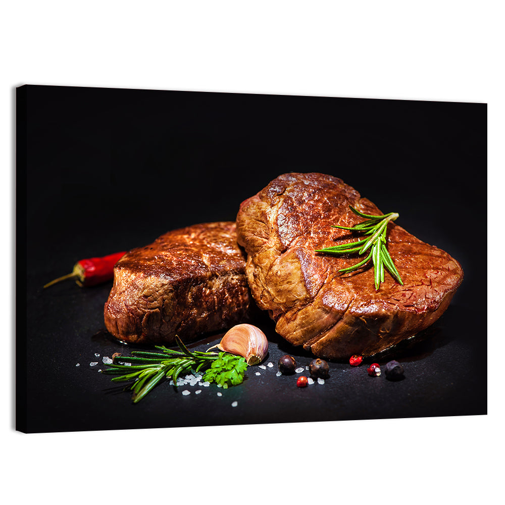 Grilled Beef Fillet Steaks with Rosemary Wall Art
