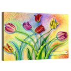 Colored Pencil Tulips Wall Art