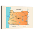Oregon State Map Wall Art