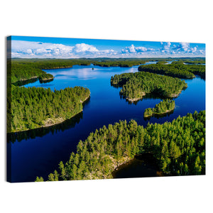 Blue Lakes & Green Forests In Finland Wall Art