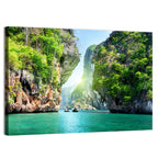 Krabi Cliffs and Teal Sea Wall Art